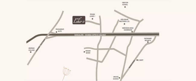 Rohan Leher II Baner - Location Map