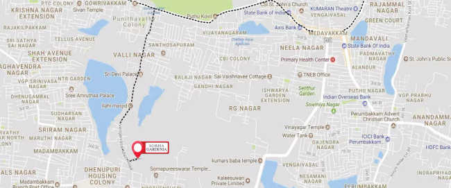 Sobha Gardenia Vengaivasal - Location Map