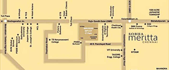 Sobha Meritta Nallambakkam - Location Map