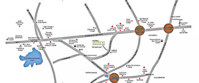 Sobha Serene Senneerkuppam - Location Map