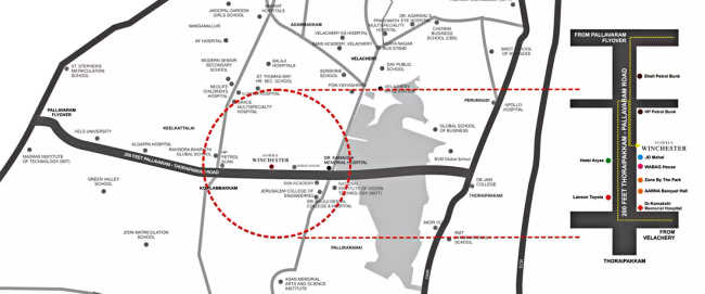 Sobha Winchester Kovilambakkam - Location Map
