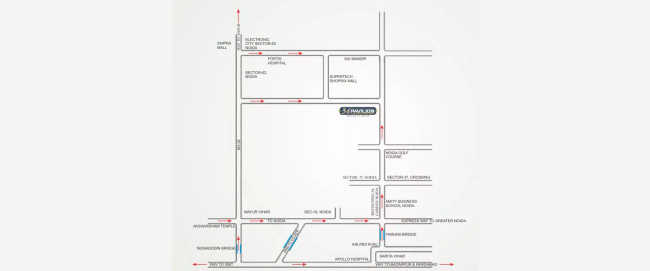 Supertech 34 Pavilion Sector 34 - Location Map