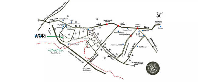 Supertech Aadri Sector 78 - Location Map