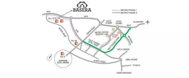 Supertech Basera Sector 79 - Location Map