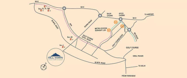 Supertech Hilltown Sector 2 - Location Map