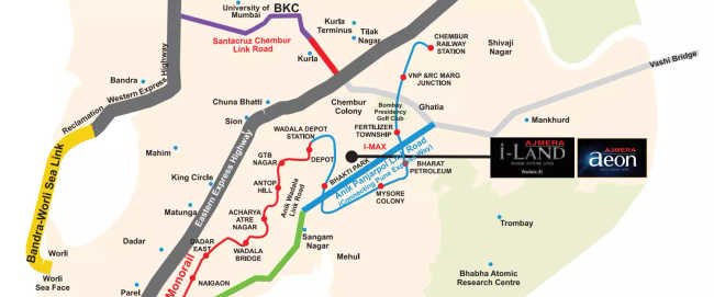 Ajmera I Land Wadala - Location Map