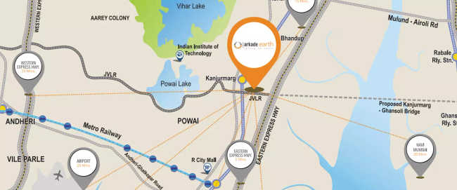 Arkade Earth Kanjurmarg - Location Map