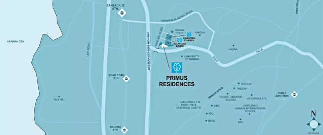 Kalpataru Primus Santacruz - Location Map