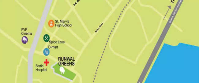 Runwal Greens Mulund - Location Map