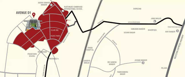 Rustomjee Global City Virar - Location Map