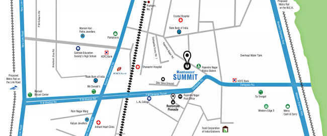 Rustomjee Summit Borivali - Location Map