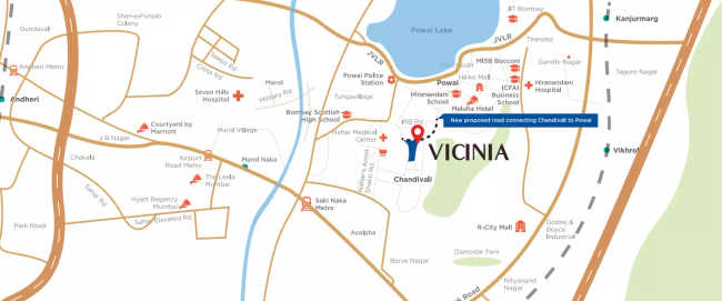 Shapoorji Vicinia Powai - Location Map