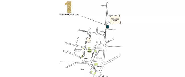 Hiranandani One Park Ghodbunder Road - Location Map
