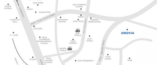 Vijay Orovia Ghodbunder Road - Location Map