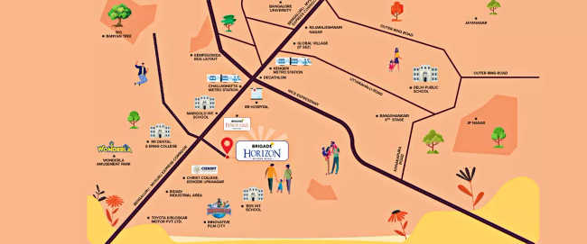 Brigade Horizon Kengeri. - Location Map