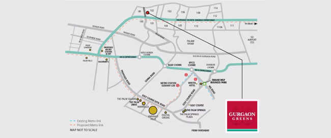 Emaar Gurgaon Greens Sector 102 - Location Map