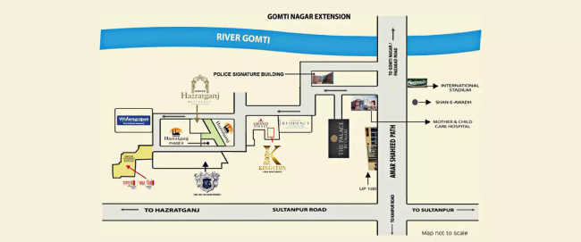 Grand Omaxe Kingston Gomti Nagar Extension - Location Map
