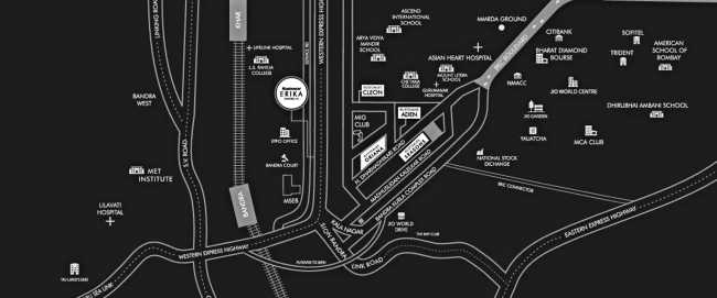 Rustomjee Erika Bandra - Location Map
