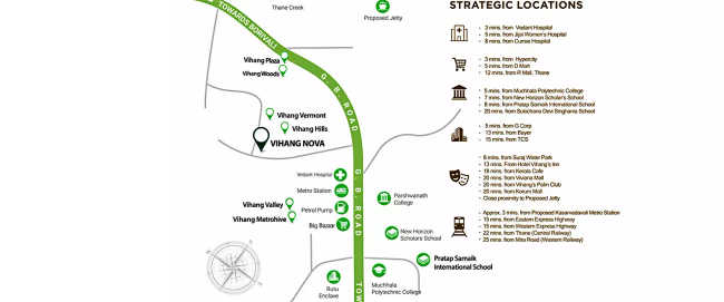 Vihang Nova Ghodbunder Road - Location Map