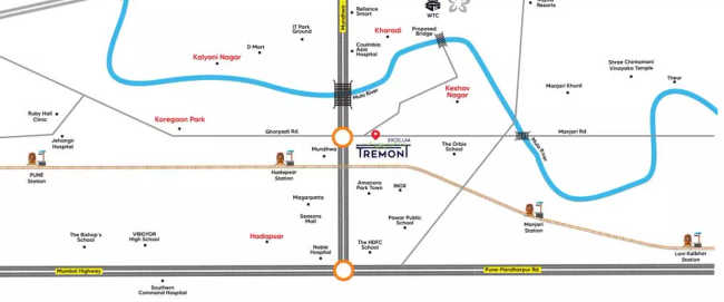Excellaa Tremont Mundhwa - Location Map