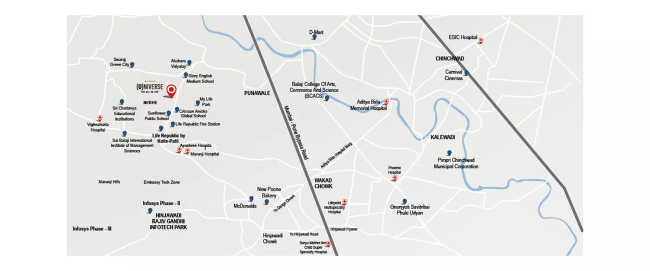 Kolte Patil Life Republic Universel Hinjewadi - Location Map