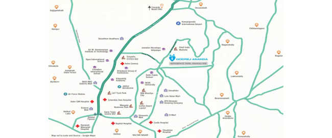 Godrej Ananda Gummanahalli - Location Map