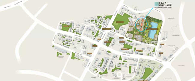 Hiranandani Lake Enclave Ghodbunder Road - Location Map