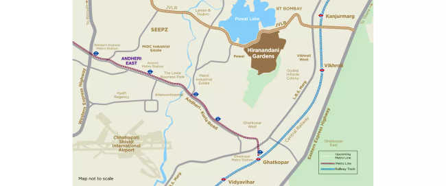 Hiranandani Regent Hill Powai - Location Map
