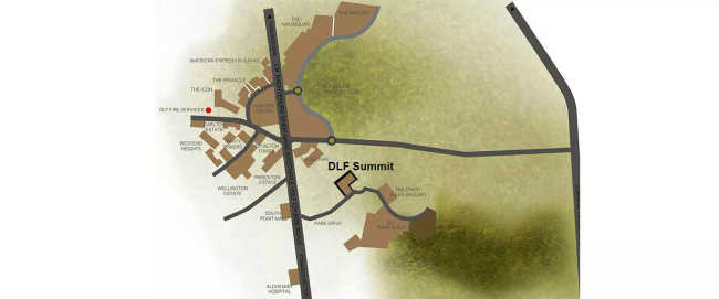 DLF The Summit Sector 54 - Location Map