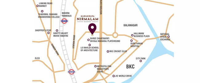 Gurukrupa Nirmalam Bandra - Location Map