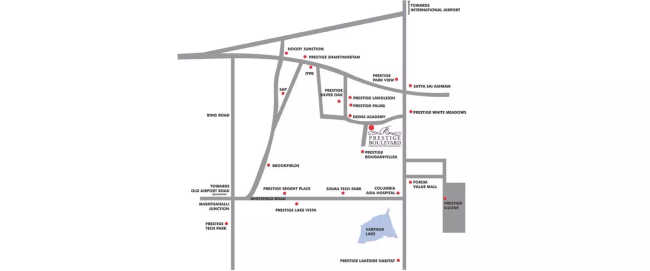 Prestige Boulevard Whitefield - Location Map