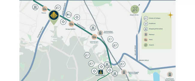Godrej Tiara Yeshwanthpur - Location Map