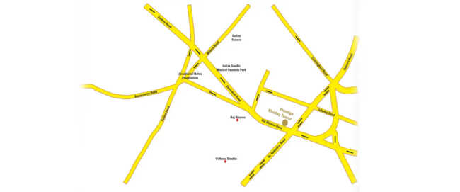 Prestige Khoday Tower Vasanth Nagar - Location Map