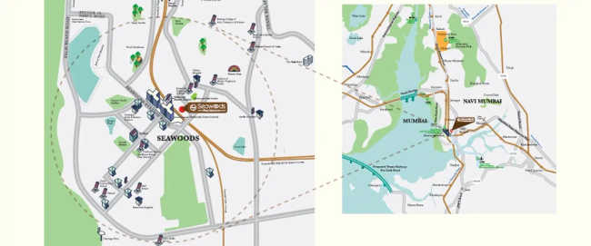 L & T Seawoods Grand Central Seawoods - Location Map
