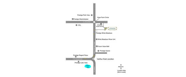 Prestige Mayberry Whitefield - Location Map