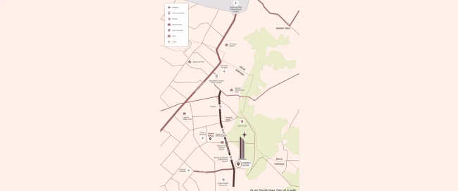Godrej Astra Sector 54 - Location Map