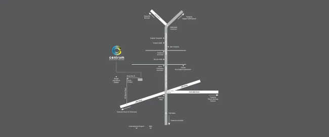 Centrum Business Square Phase 1 Wagle Estate - Location Map