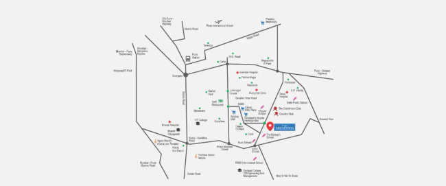 Ganga Millennia Undri - Location Map