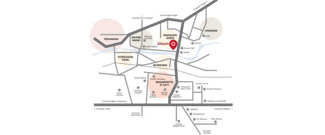 Kumar Palaash Kalyani Nagar - Location Map