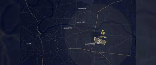 Amanora Gold Towers Hadapsar - Location Map