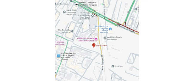 Sobha Scarlet Chikkakannalli - Location Map