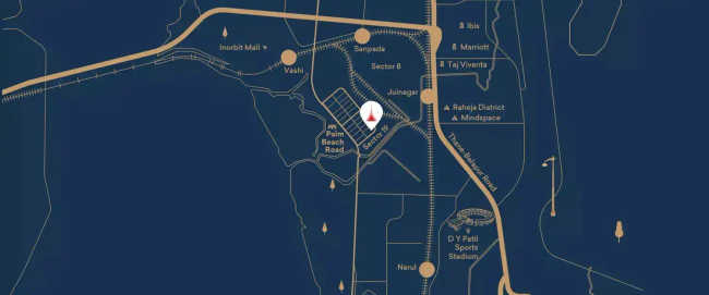 Kamdhenu Greens Sanpada - Location Map