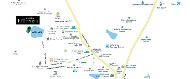 Ajmera Florenza Yelahanka - Location Map