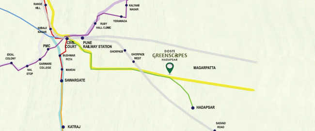 Dosti Boulevard Hadapsar - Location Map