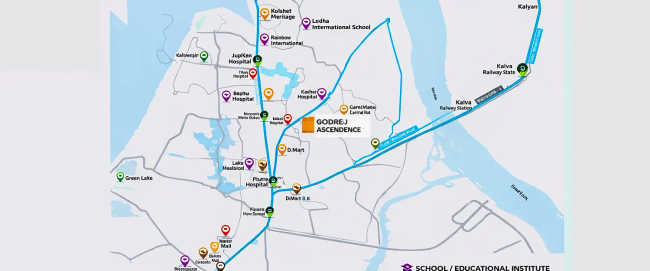 Godrej Panorama Kolshet Road - Location Map