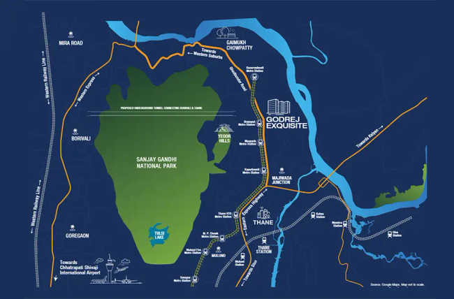 Godrej The Last Gem Ghodbunder Road - Location Map