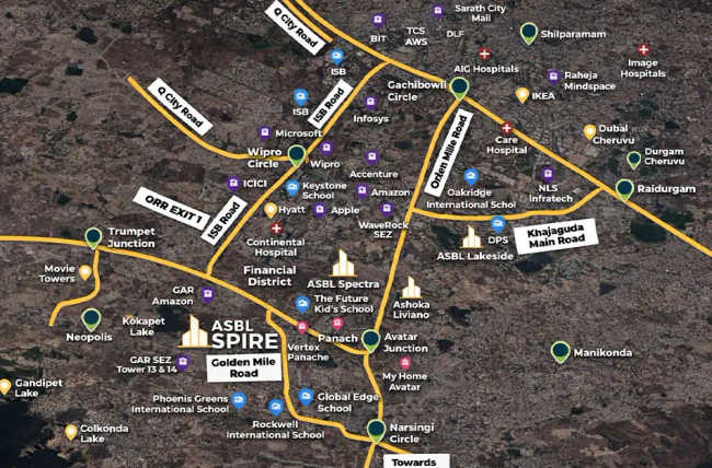 ASBL Spire Kokapet - Location Map