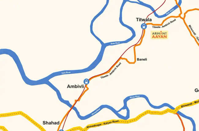 Arihant Aayan Titwala - Location Map
