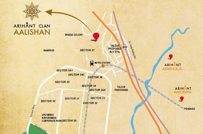 Arihant Aalishan Kharghar - Location Map