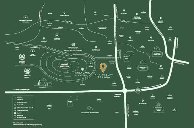 Bramhacorp Sun Valley Bavdhan - Location Map